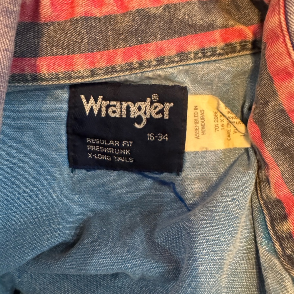 Vintage wrangler Striped Men's Shirt - Picture 3 of 3